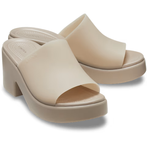 Crocs Womens Brooklyn High Shine Slide Heel Wedge Sandals