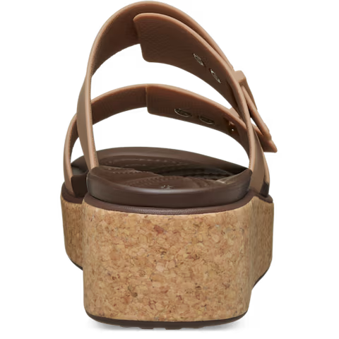Crocs Women's Brooklyn Cork Buckle Wedges Platform Sandals