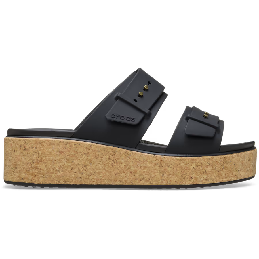 Crocs Women's Brooklyn Cork Buckle Wedges Platform Sandals